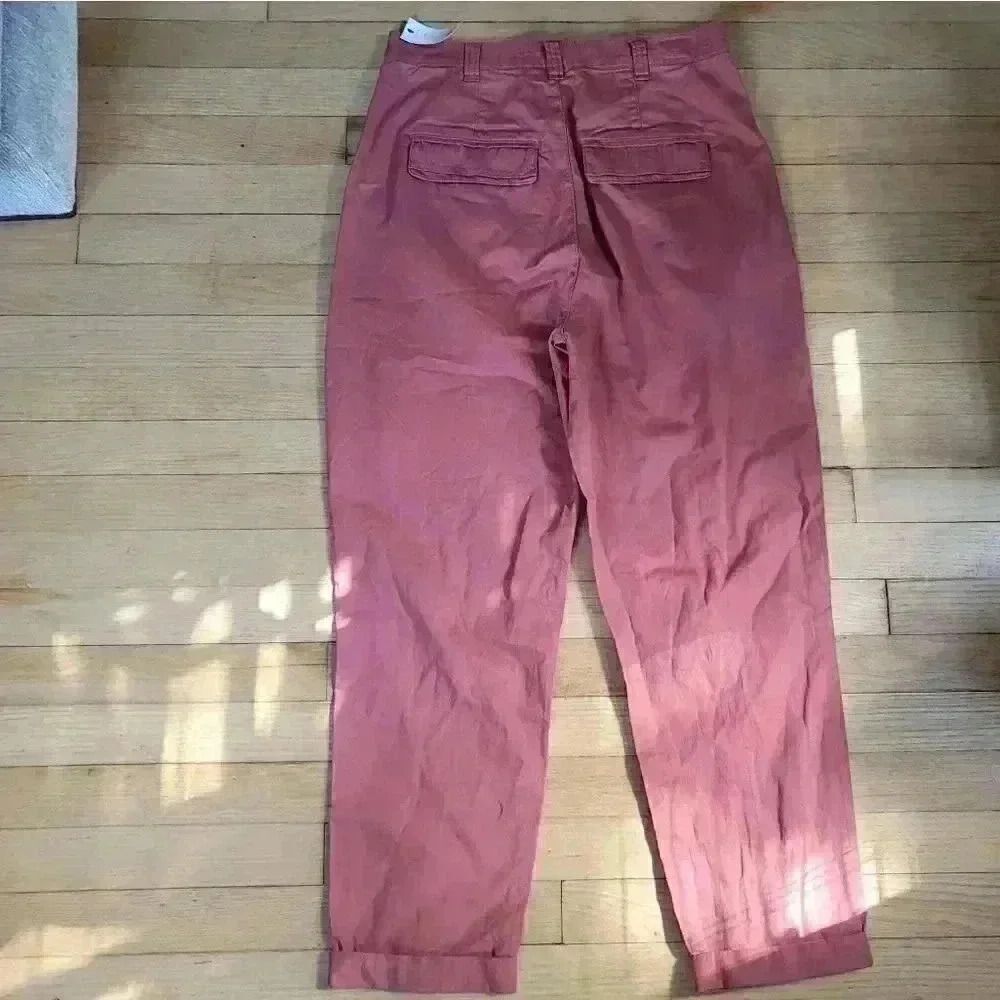 Joie Shore Cotton Burnt Clay Trouser Pants Size 10 - Picture 8 of 10